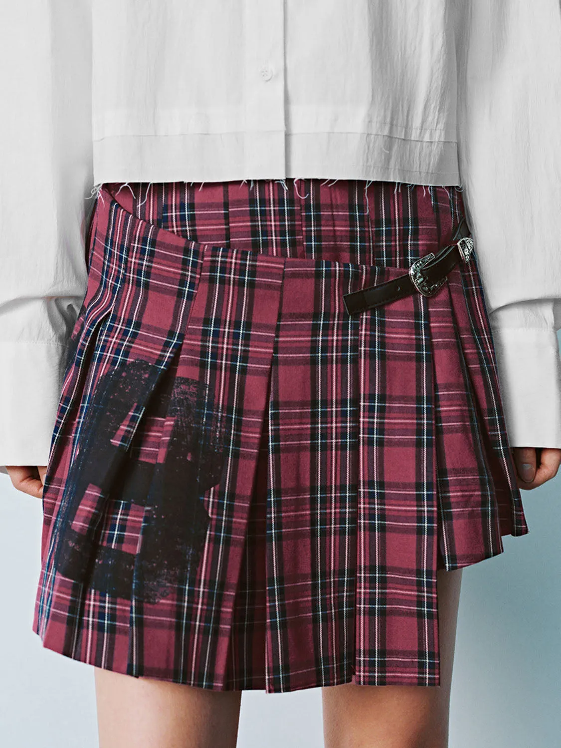 Plaid Mini A-Line Skirts sold by Urban Revivo product image thumbnail 4