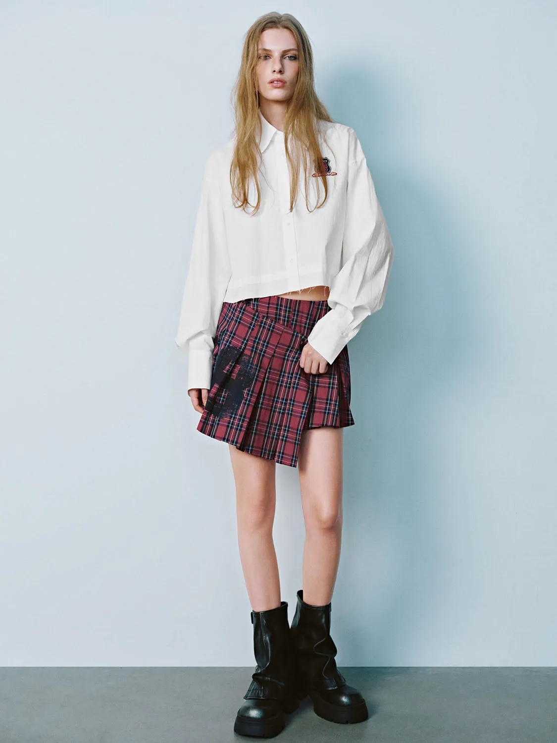 Plaid Mini A-Line Skirts sold by Urban Revivo product image thumbnail 5