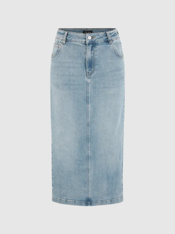 Midi Denim Skirts sold by Urban Revivo