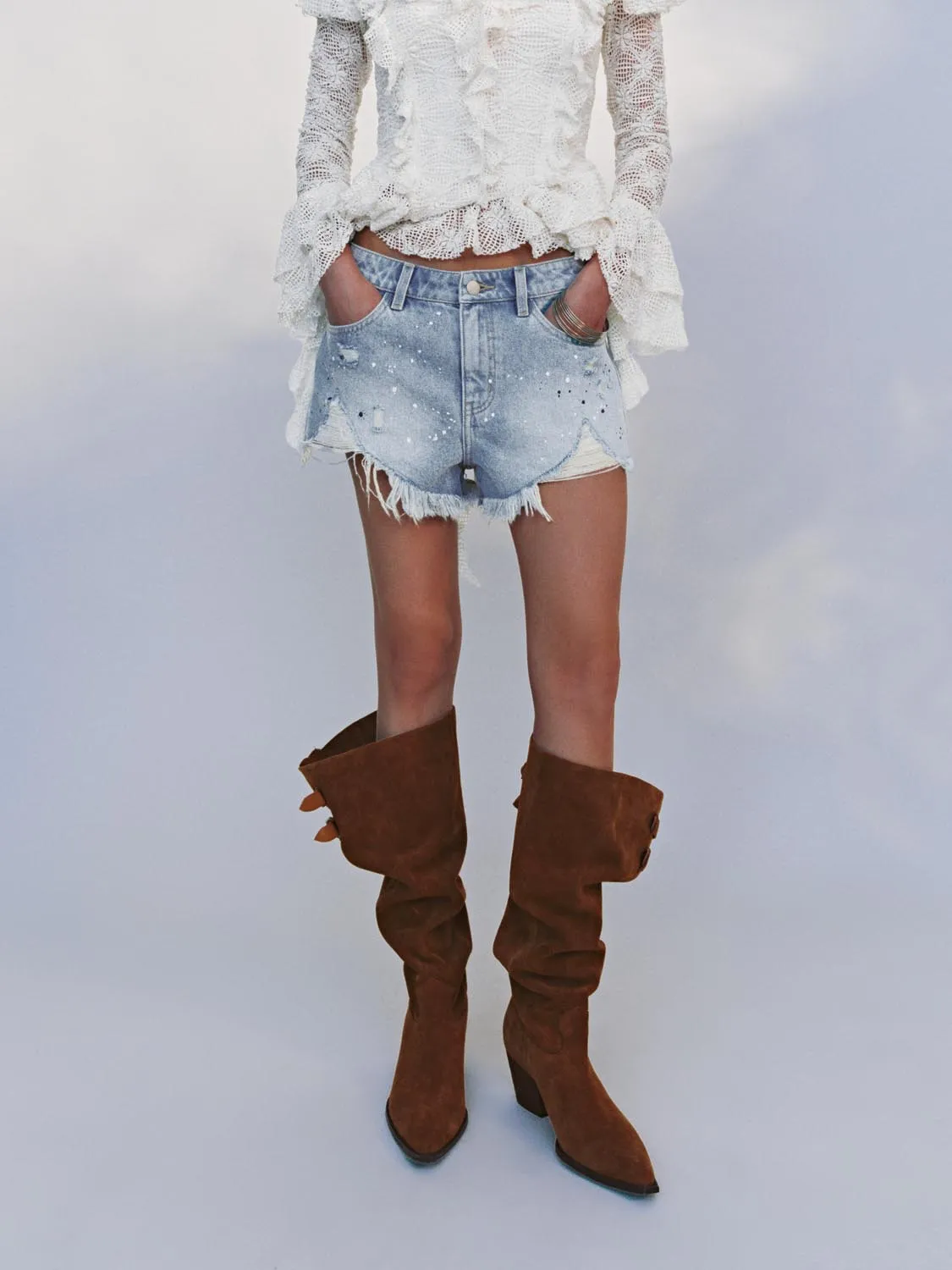 Leisure Denim Shorts sold by Urban Revivo product image thumbnail 2