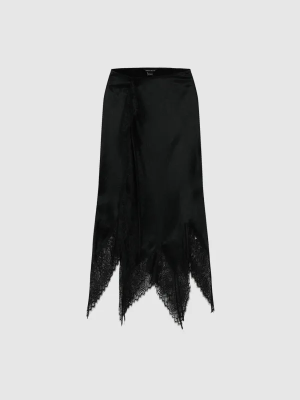 Lace Irregular A-Line Skirts sold by Urban Revivo