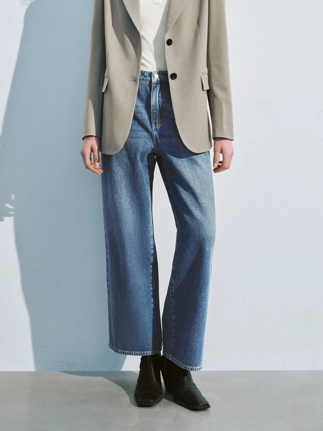 Denim Wide-Leg Jeans sold by Urban Revivo product image thumbnail 2