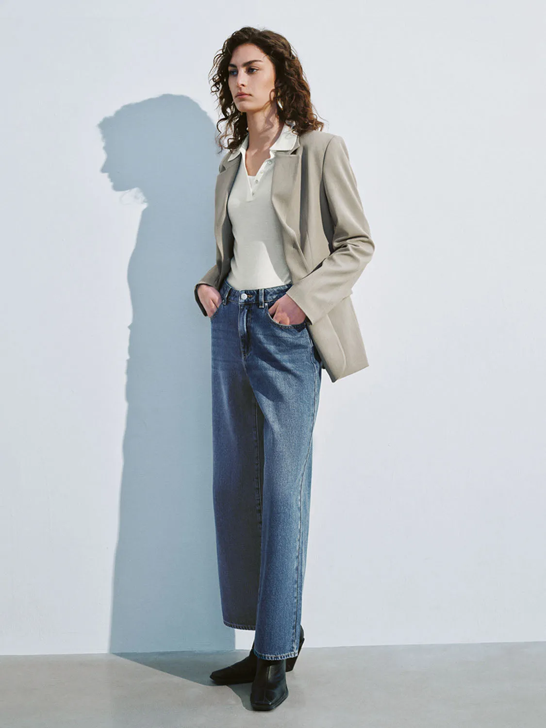 Denim Wide-Leg Jeans sold by Urban Revivo product image thumbnail 5