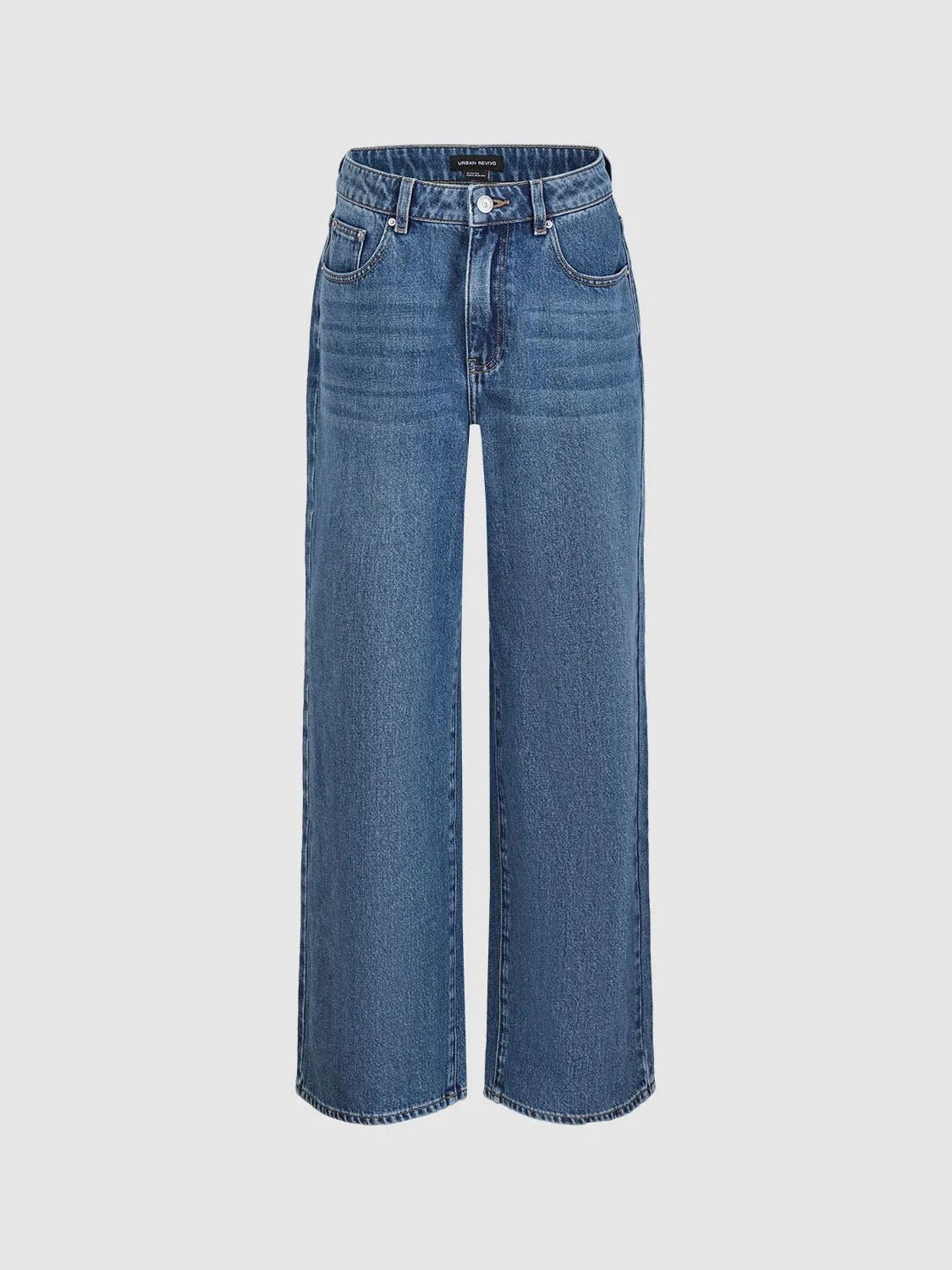 Denim Wide-Leg Jeans sold by Urban Revivo