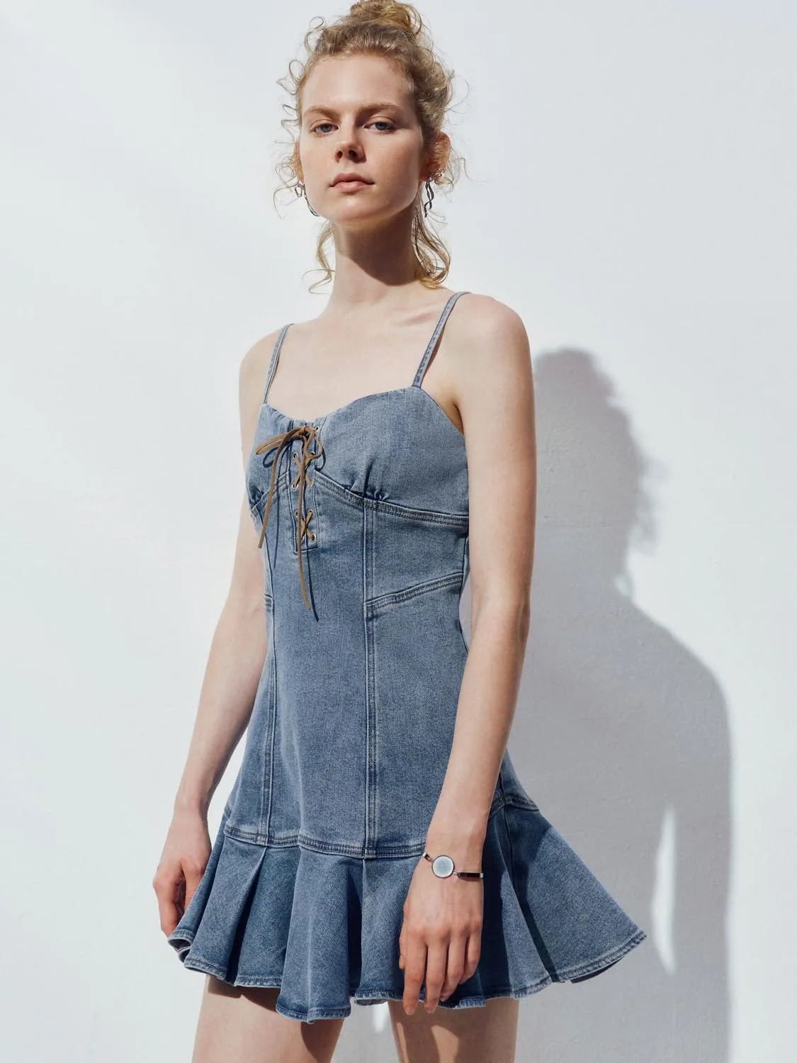 Denim Camisole Mini Dresses sold by Urban Revivo product image thumbnail 2