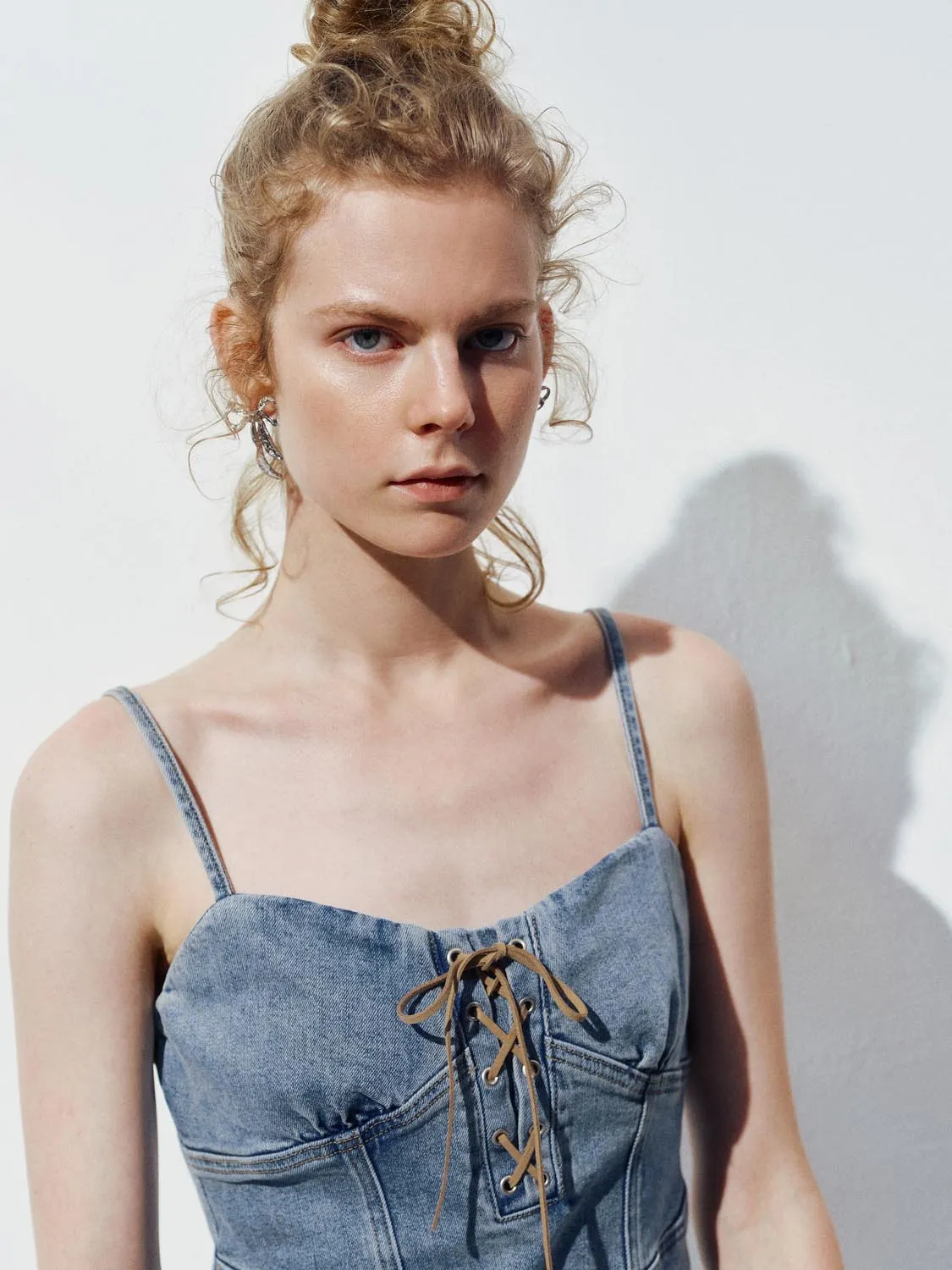 Denim Camisole Mini Dresses sold by Urban Revivo product image thumbnail 3