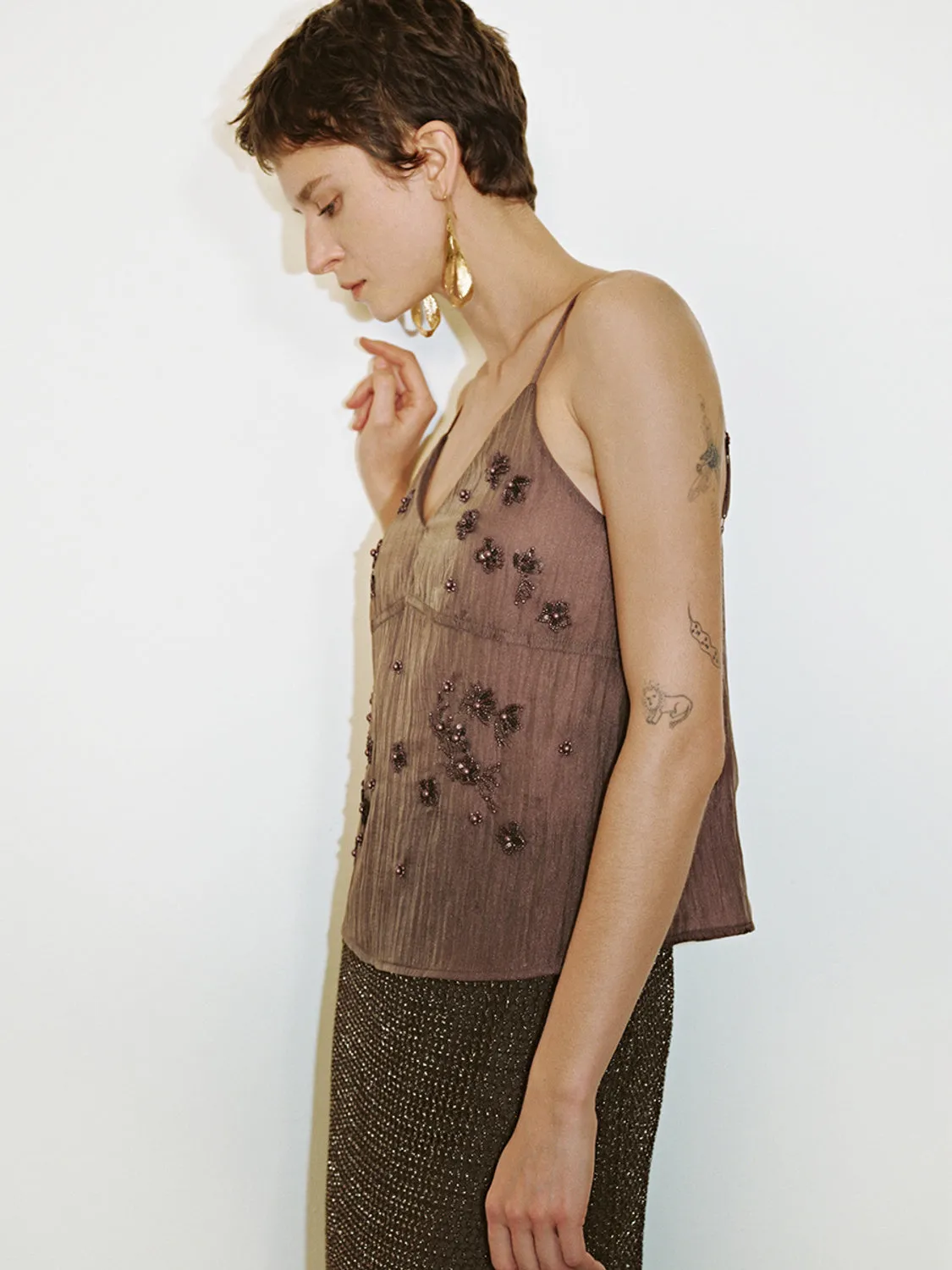 Beaded Cami Tops sold by Urban Revivo product image thumbnail 3