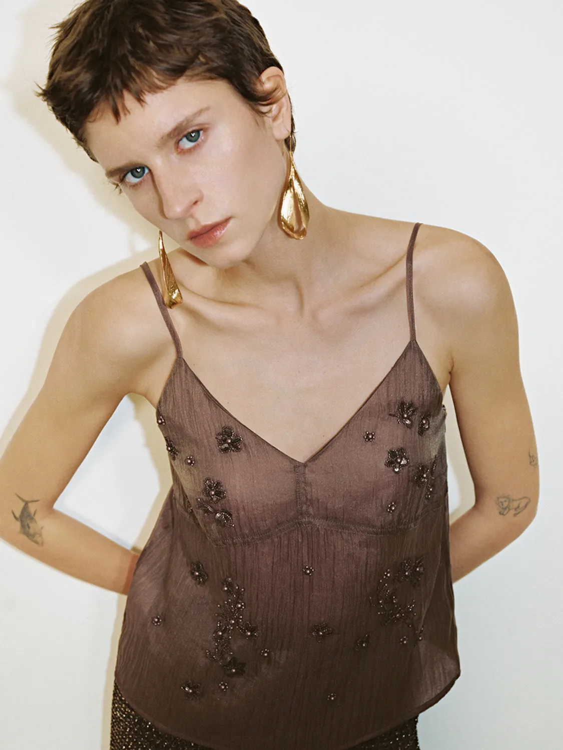 Beaded Cami Tops sold by Urban Revivo product image thumbnail 5