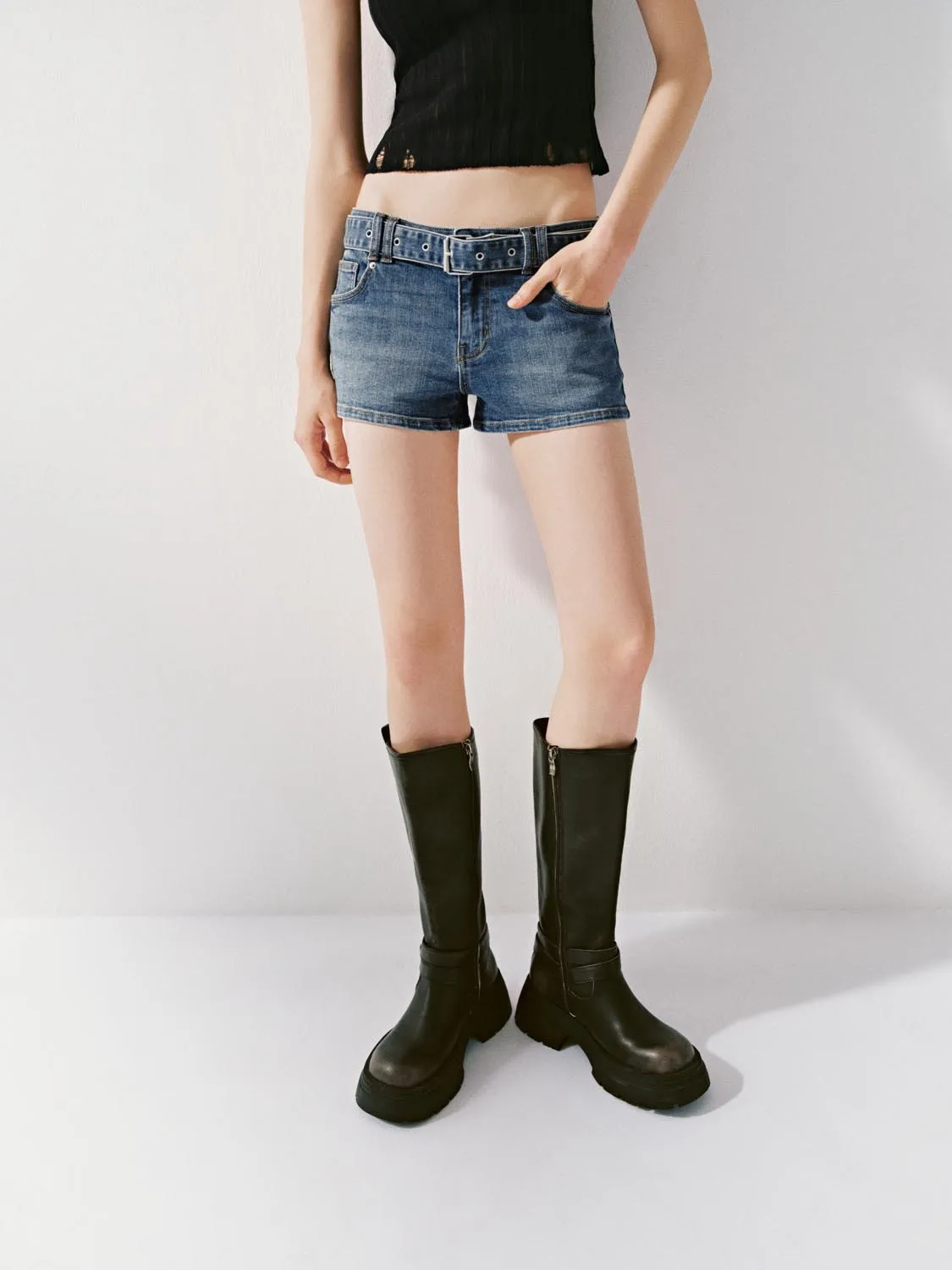 Denim Shorts sold by Urban Revivo product image thumbnail 2