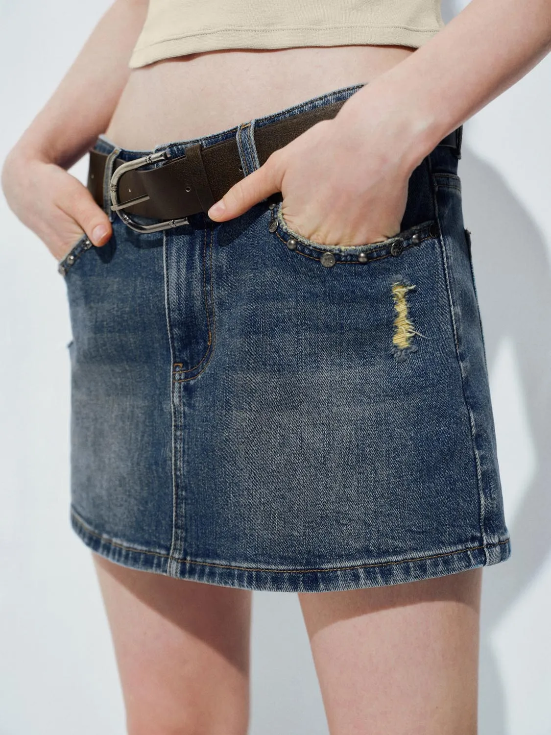 Denim Mini Skirts sold by Urban Revivo product image thumbnail 5