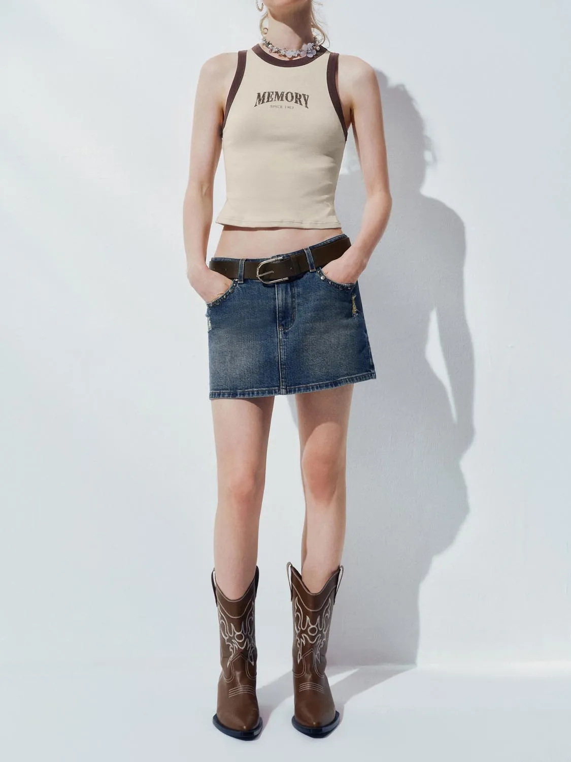 Denim Mini Skirts sold by Urban Revivo product image thumbnail 2