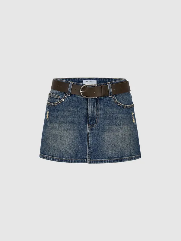 Denim Mini Skirts sold by Urban Revivo