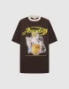 Cat Printed Crew Neck T-Shirt sold by Urban Revivo