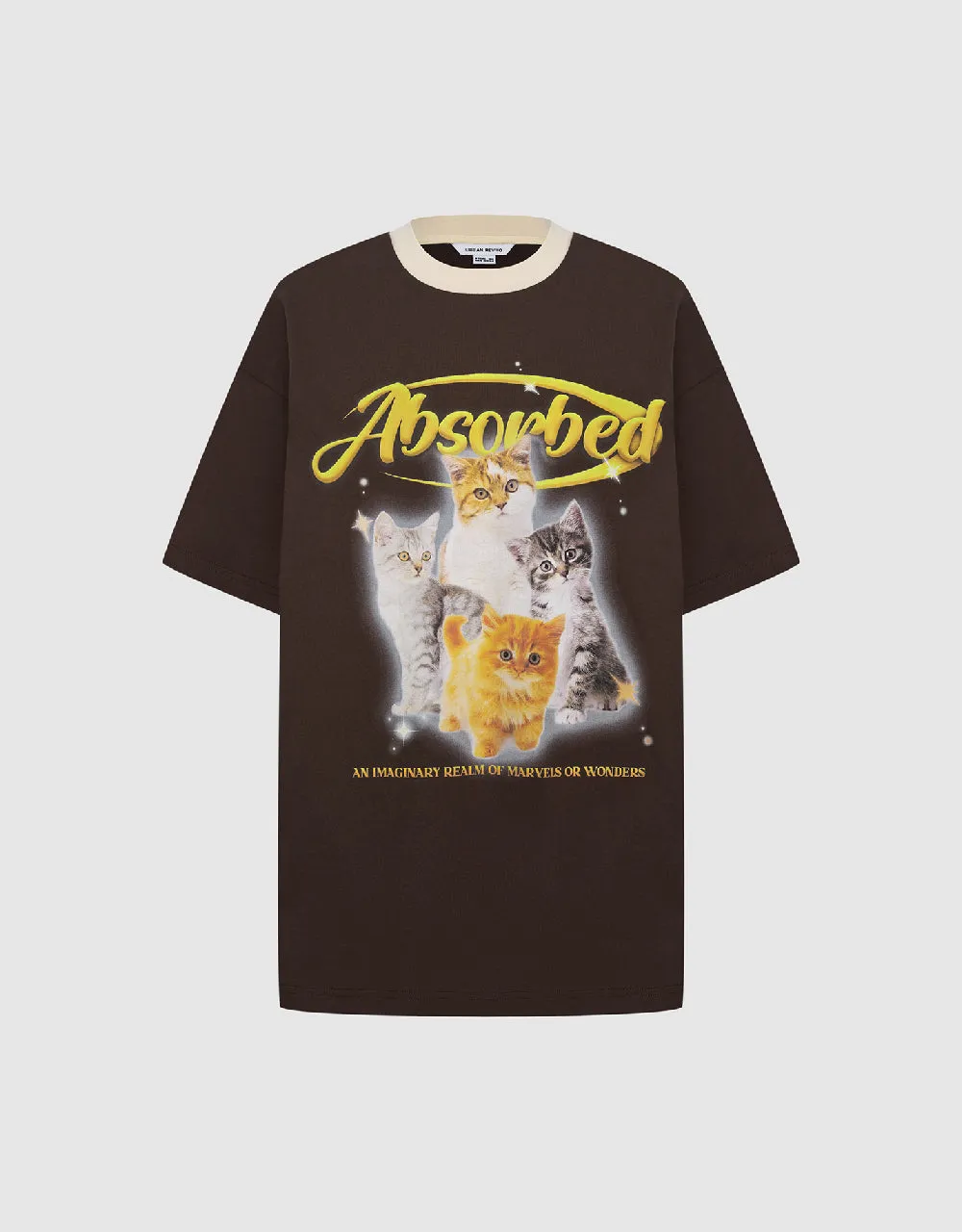 Cat Printed Crew Neck T-Shirt sold by Urban Revivo product image thumbnail 2