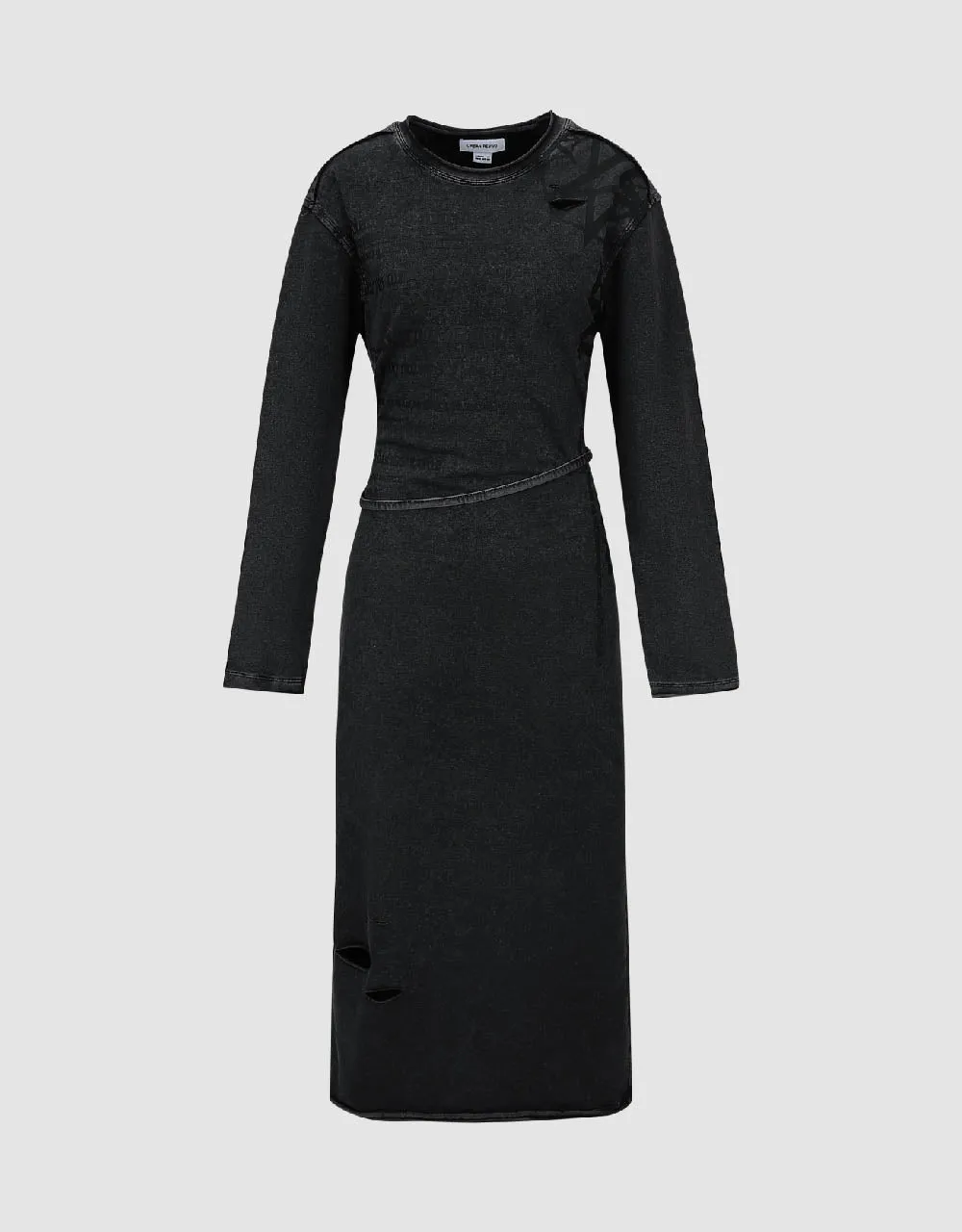 Printed Crew Neck Straight Knitted Dress sold by Urban Revivo