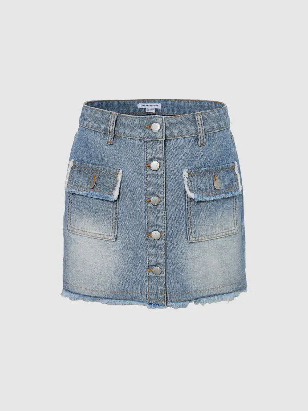 Denim Mini Skirts sold by Urban Revivo