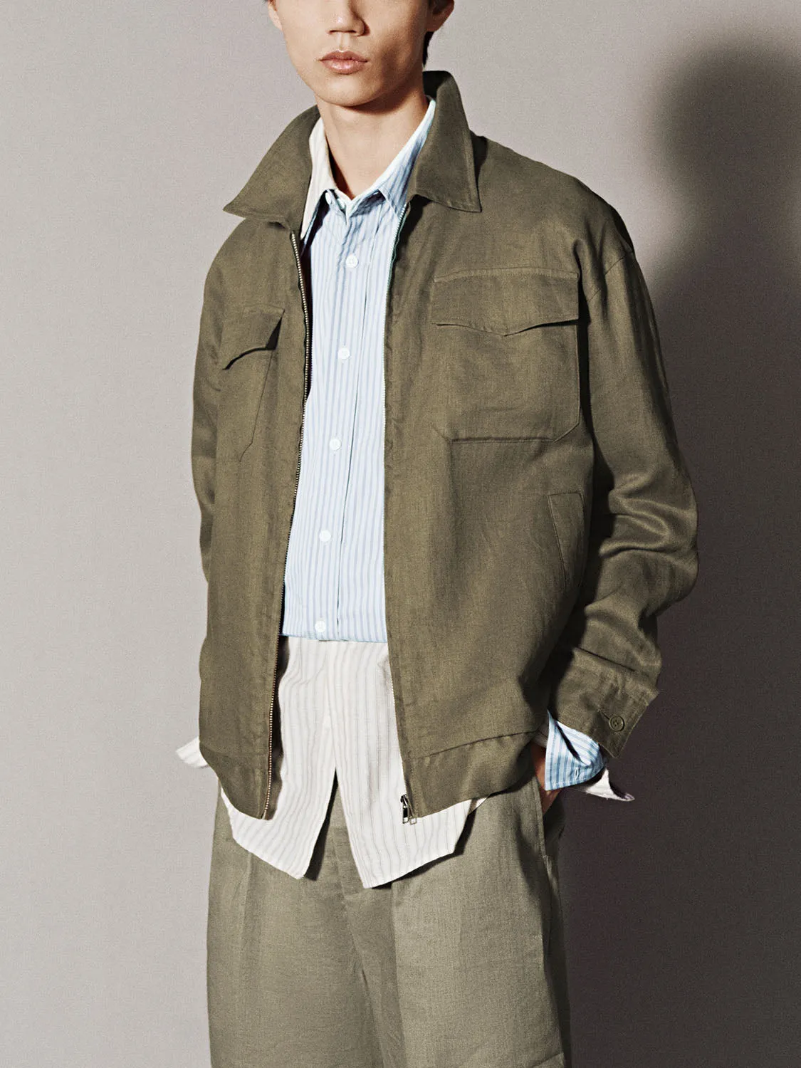 Zip Up Front Jackets sold by Urban Revivo product image thumbnail 3