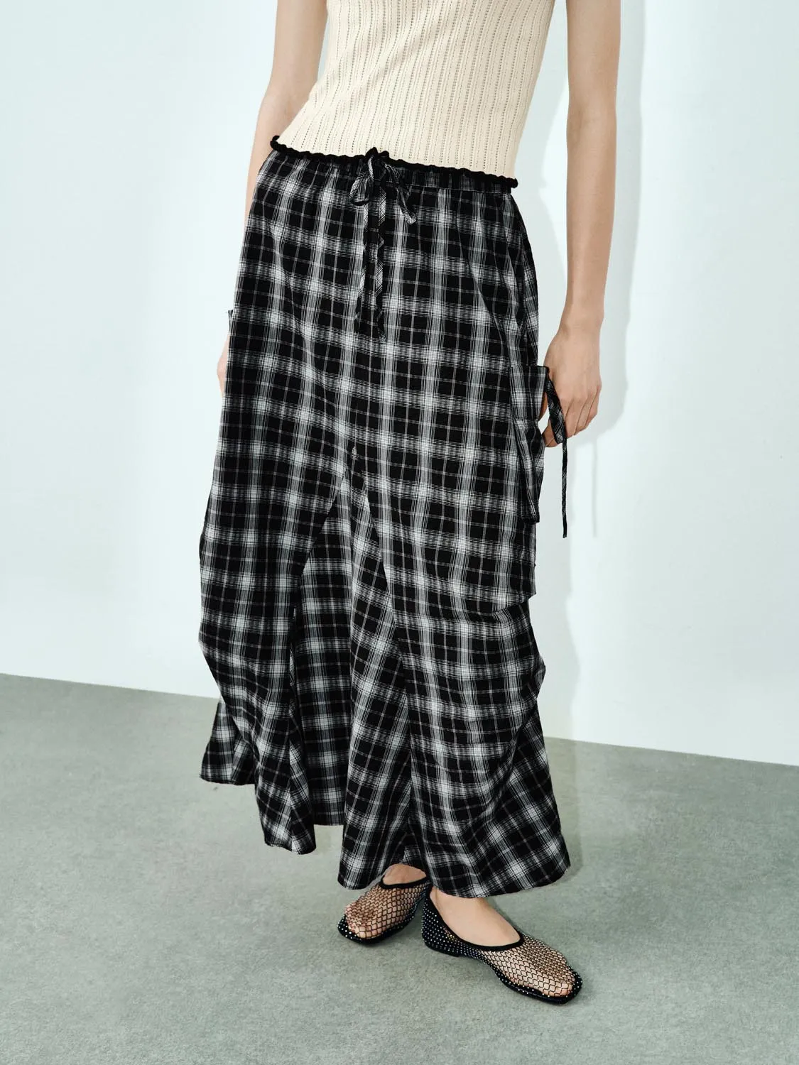 Plaid Maxi Skirts sold by Urban Revivo product image thumbnail 3