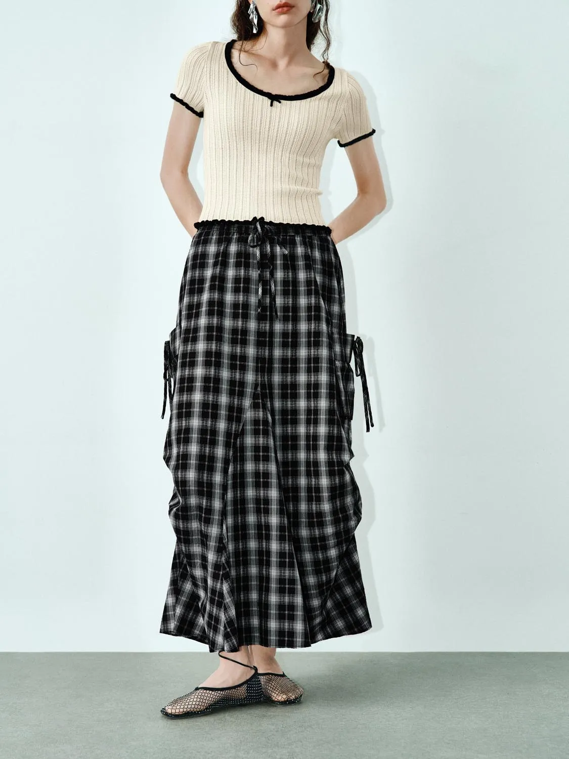 Plaid Maxi Skirts sold by Urban Revivo product image thumbnail 2