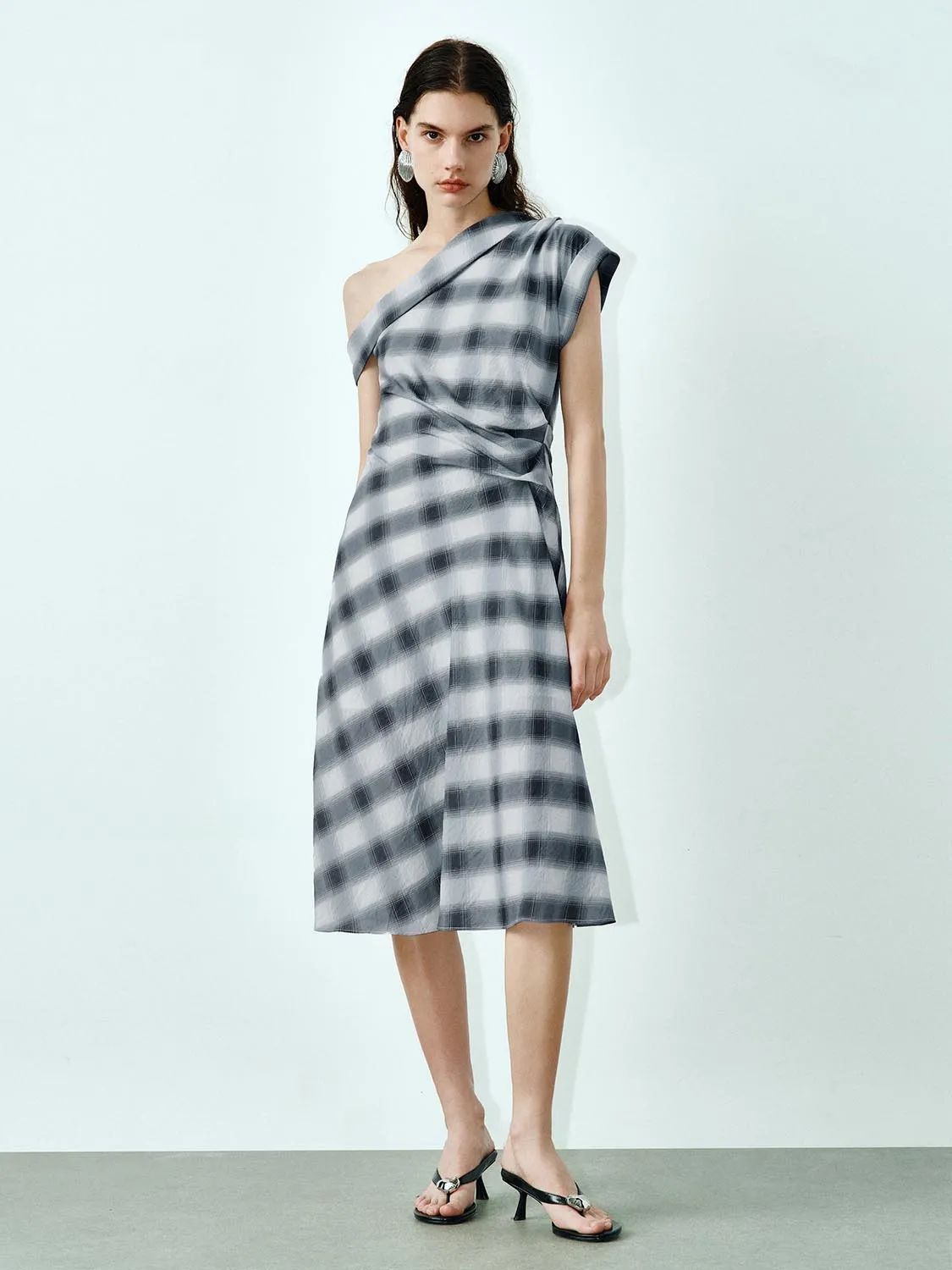 Plaid A-Line Maxi Dresses sold by Urban Revivo