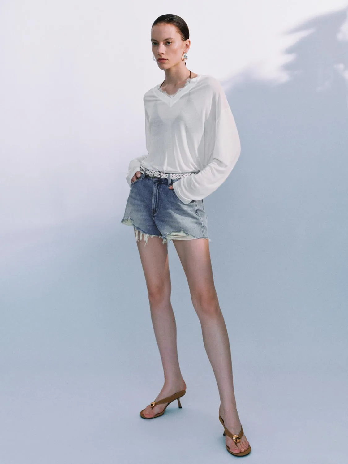Leisure Denim Shorts sold by Urban Revivo product image thumbnail 5