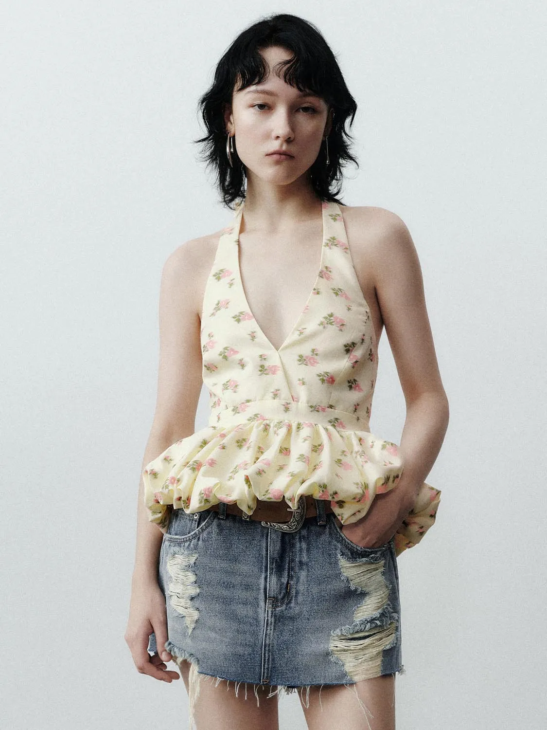 Halter Neck Cami Tops sold by Urban Revivo