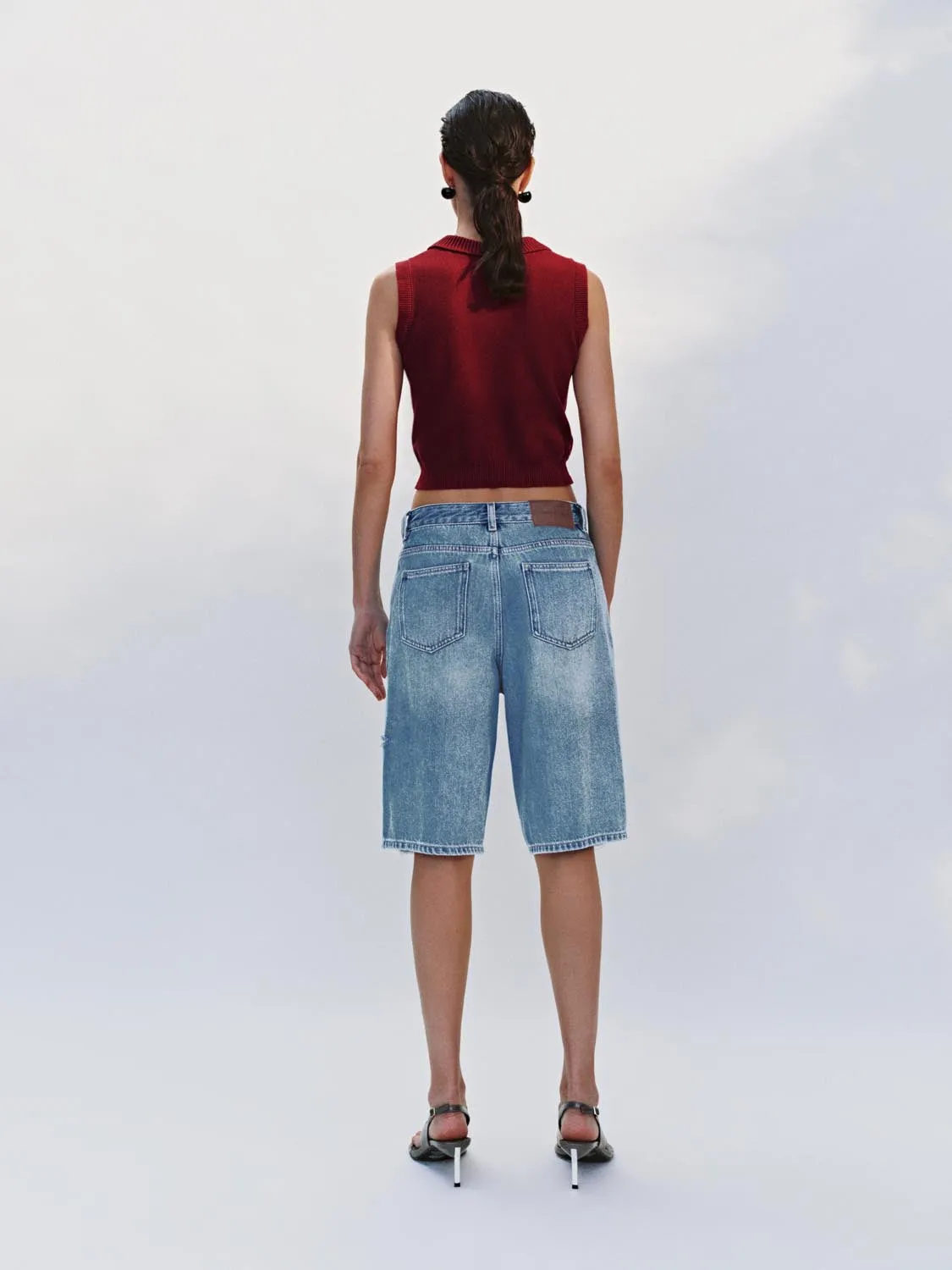 Denim Shorts sold by Urban Revivo product image thumbnail 4