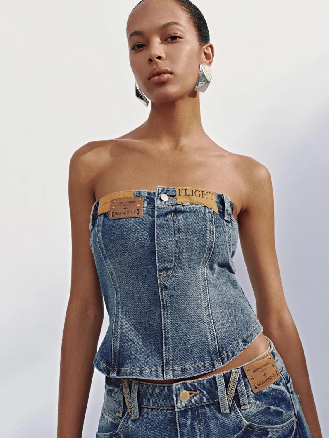 Denim Bandeau sold by Urban Revivo product image thumbnail 3