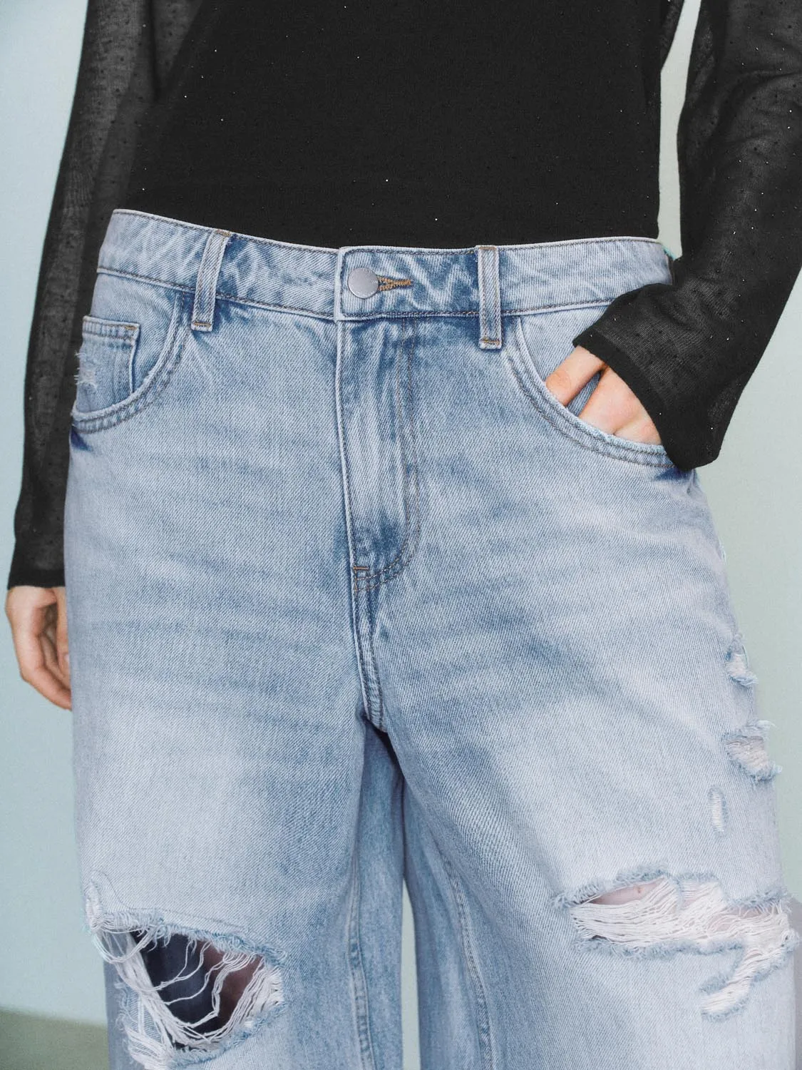 Ripped Denim Jeans sold by Urban Revivo product image thumbnail 5