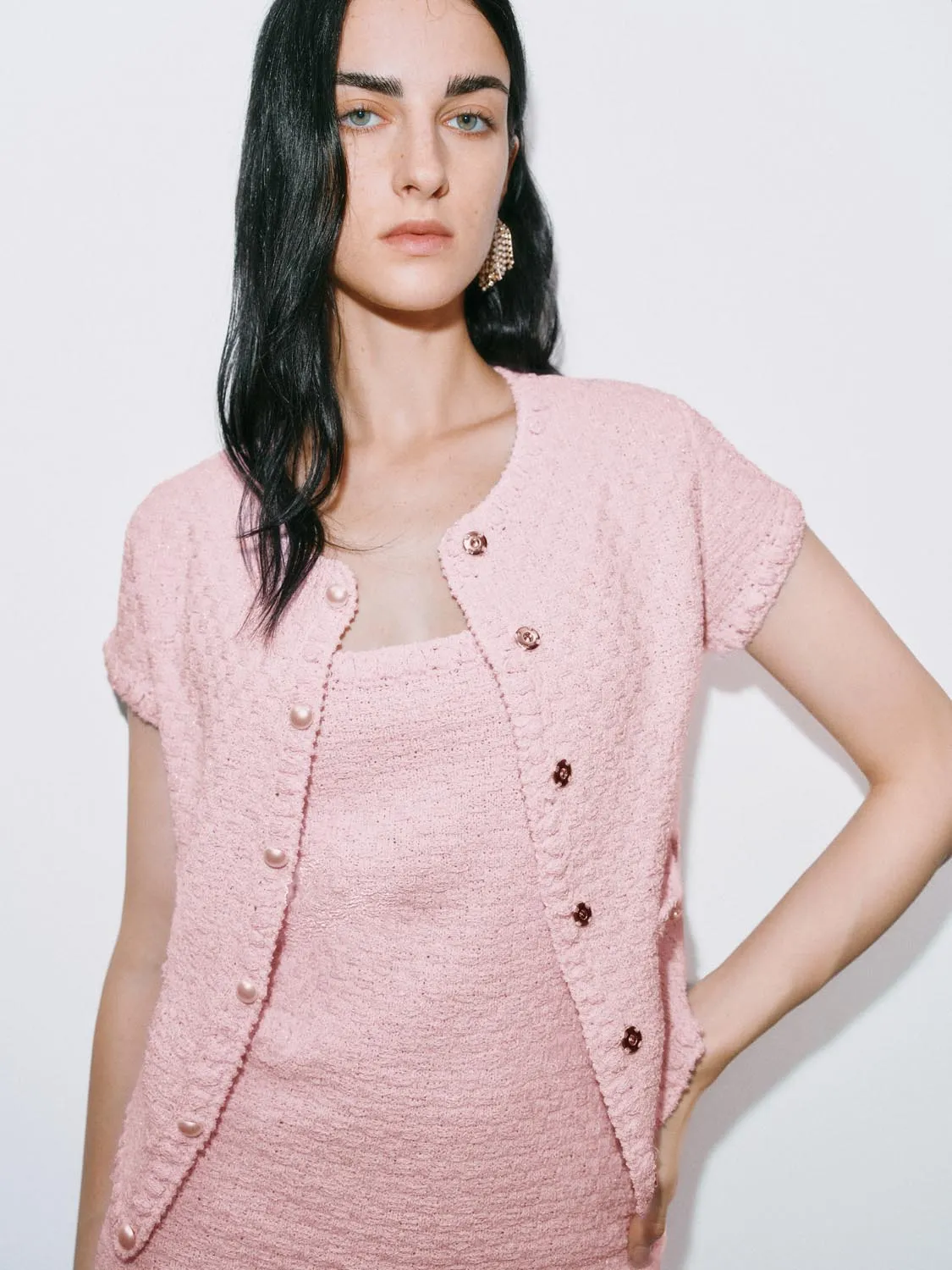 Knitted Short Sleeve Cardigans sold by Urban Revivo product image thumbnail 3