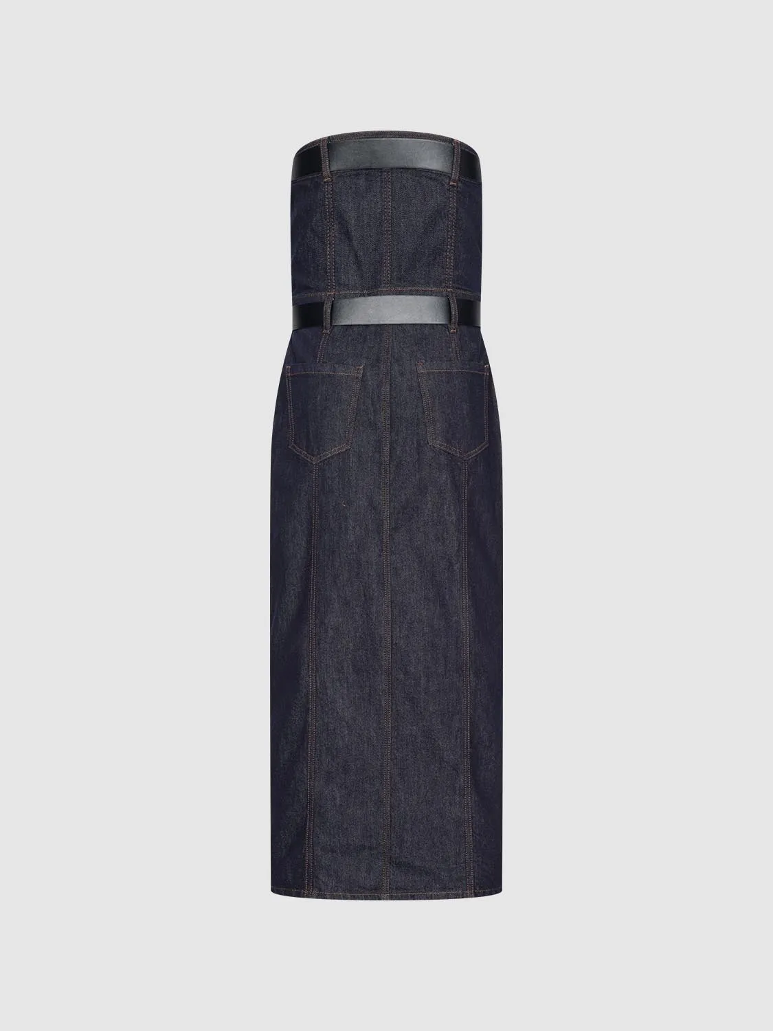 Strapless Denim Dresses sold by Urban Revivo product image thumbnail 2