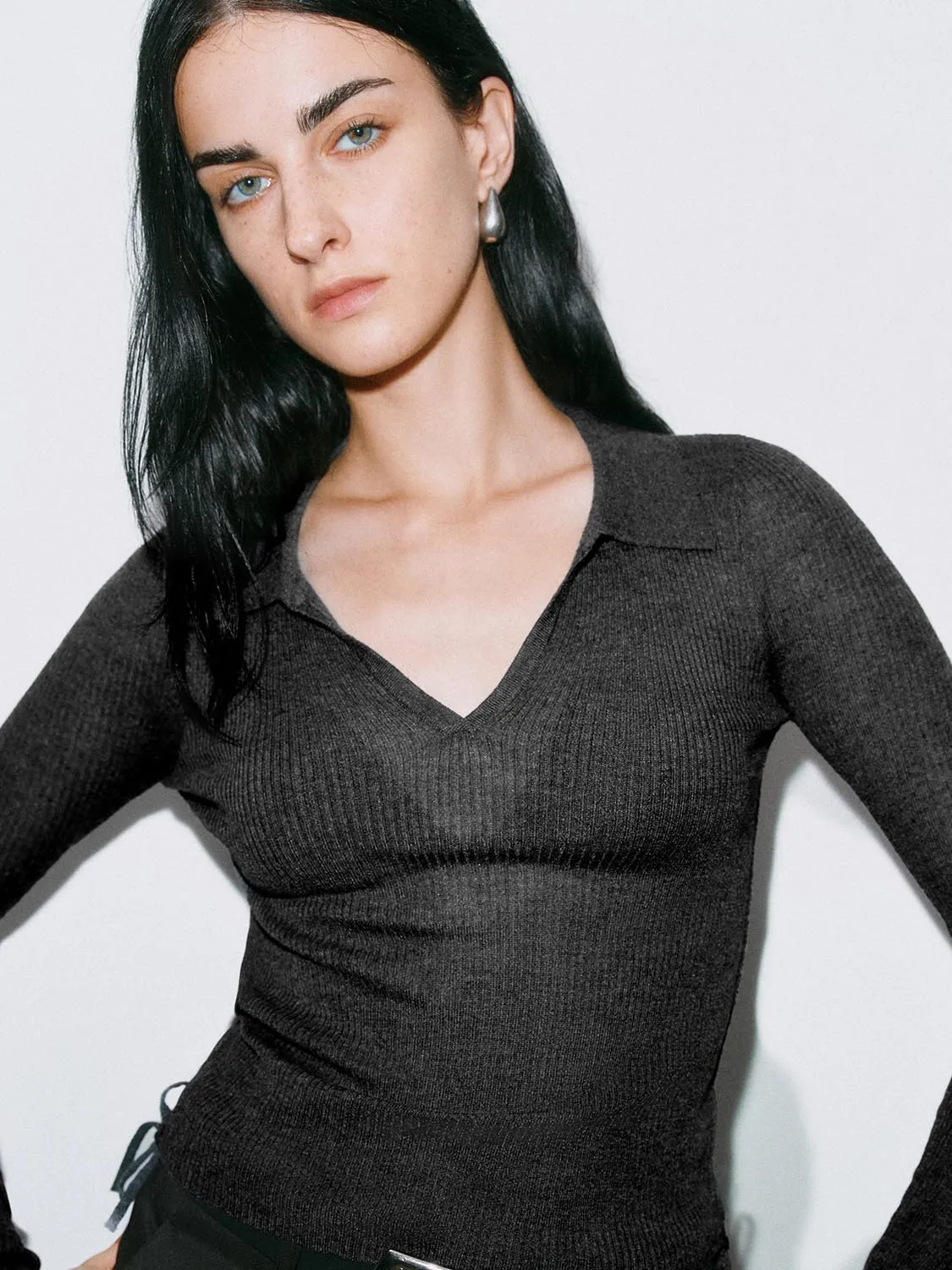 Knitted Long Sleeve T-Shirts sold by Urban Revivo product image thumbnail 3