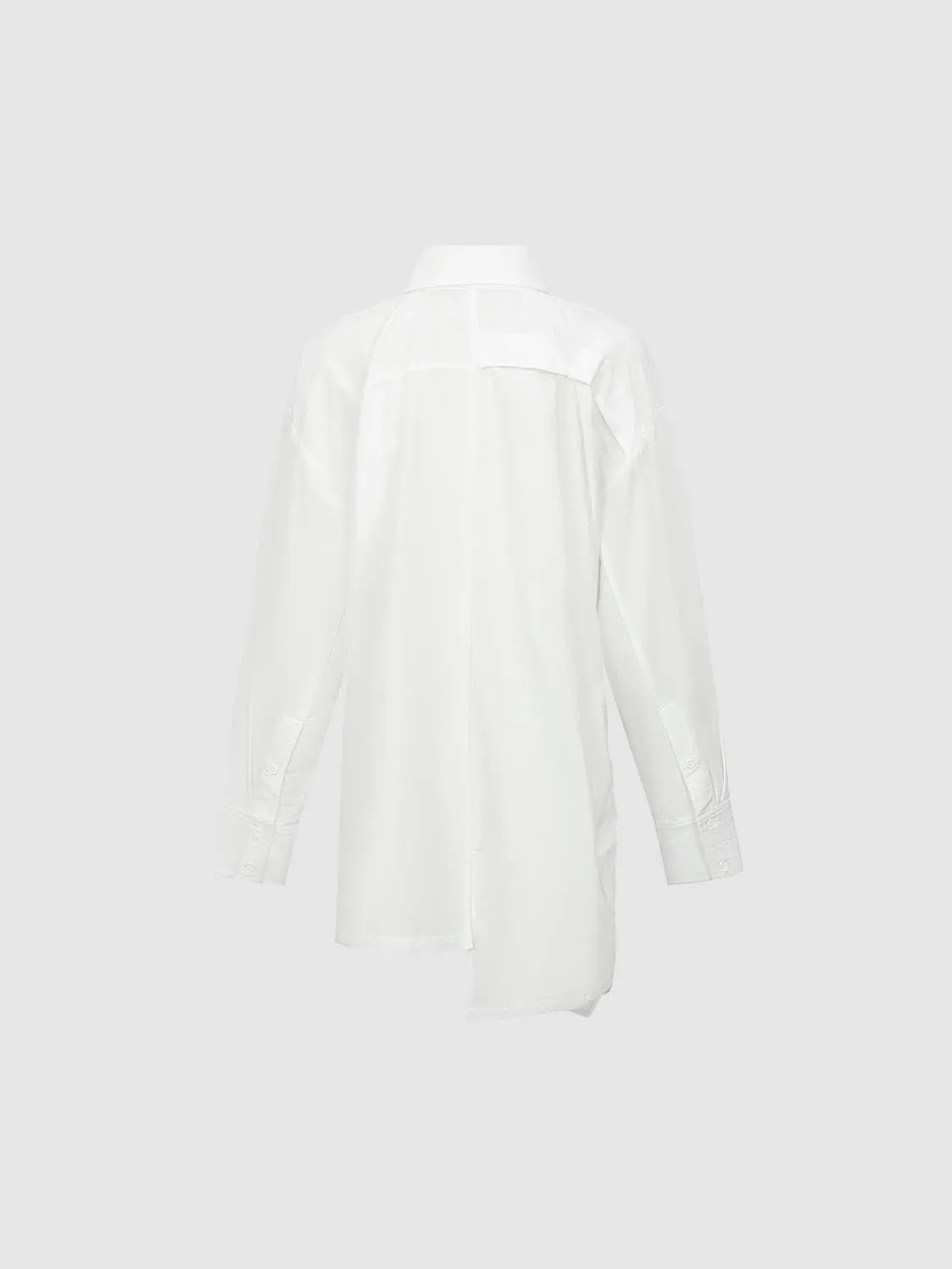 Long Sleeve Irregular Hem Shirts sold by Urban Revivo product image thumbnail 2