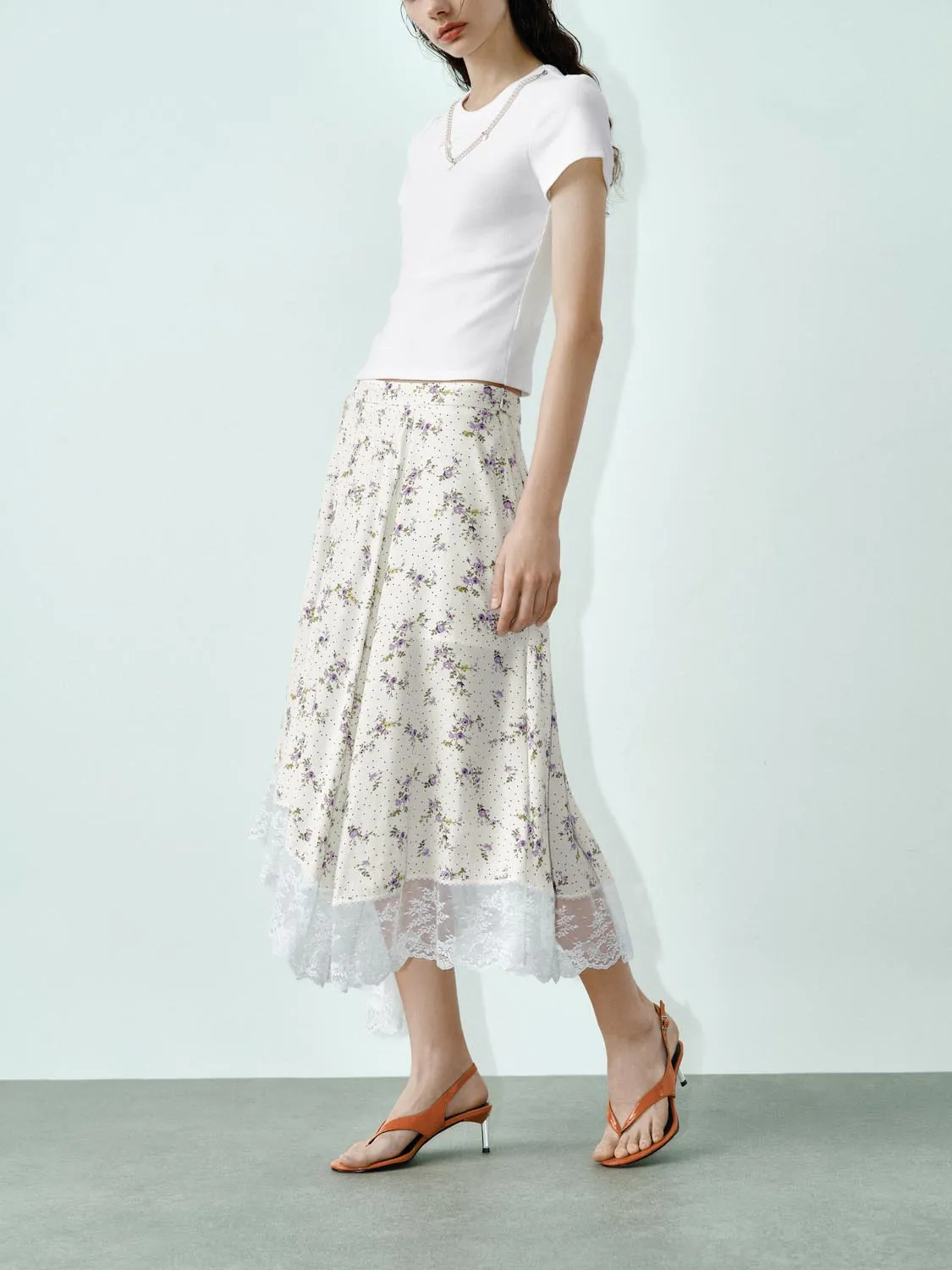 Floral Irregular Hem Skirts sold by Urban Revivo product image thumbnail 3