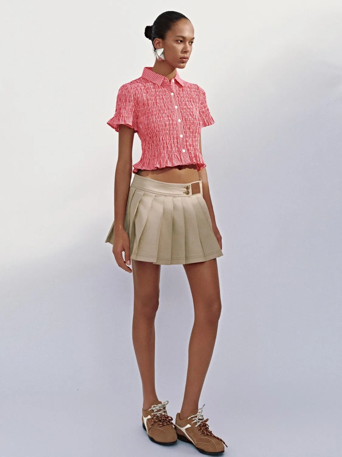 Ruffle Hem Plaid Shirts sold by Urban Revivo product image thumbnail 5