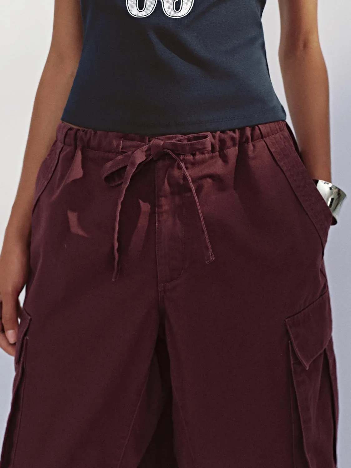 Split Hem Wide-Leg Pants sold by Urban Revivo product image thumbnail 5