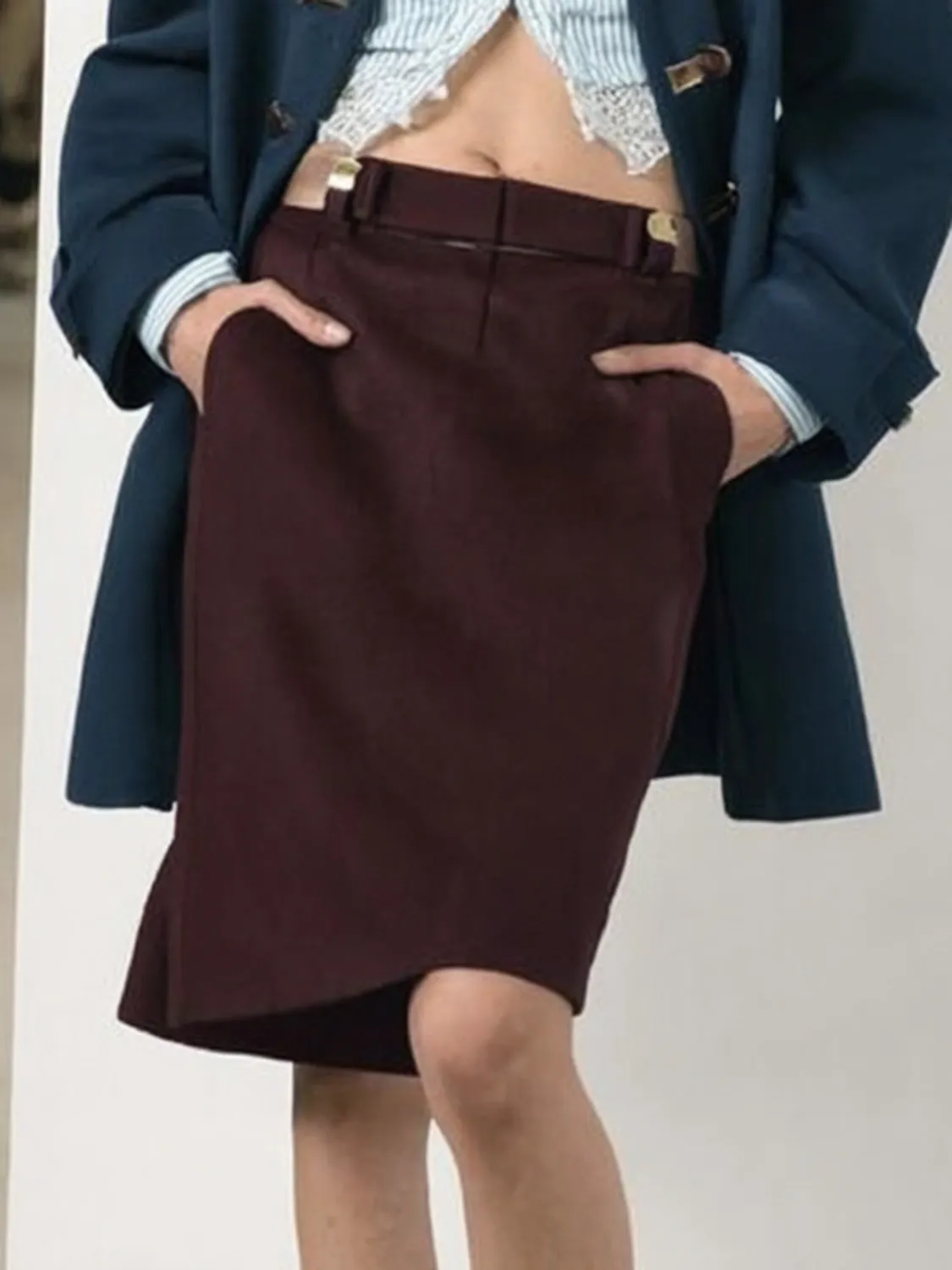 Split Hem A-Line Midi Skirts sold by Urban Revivo