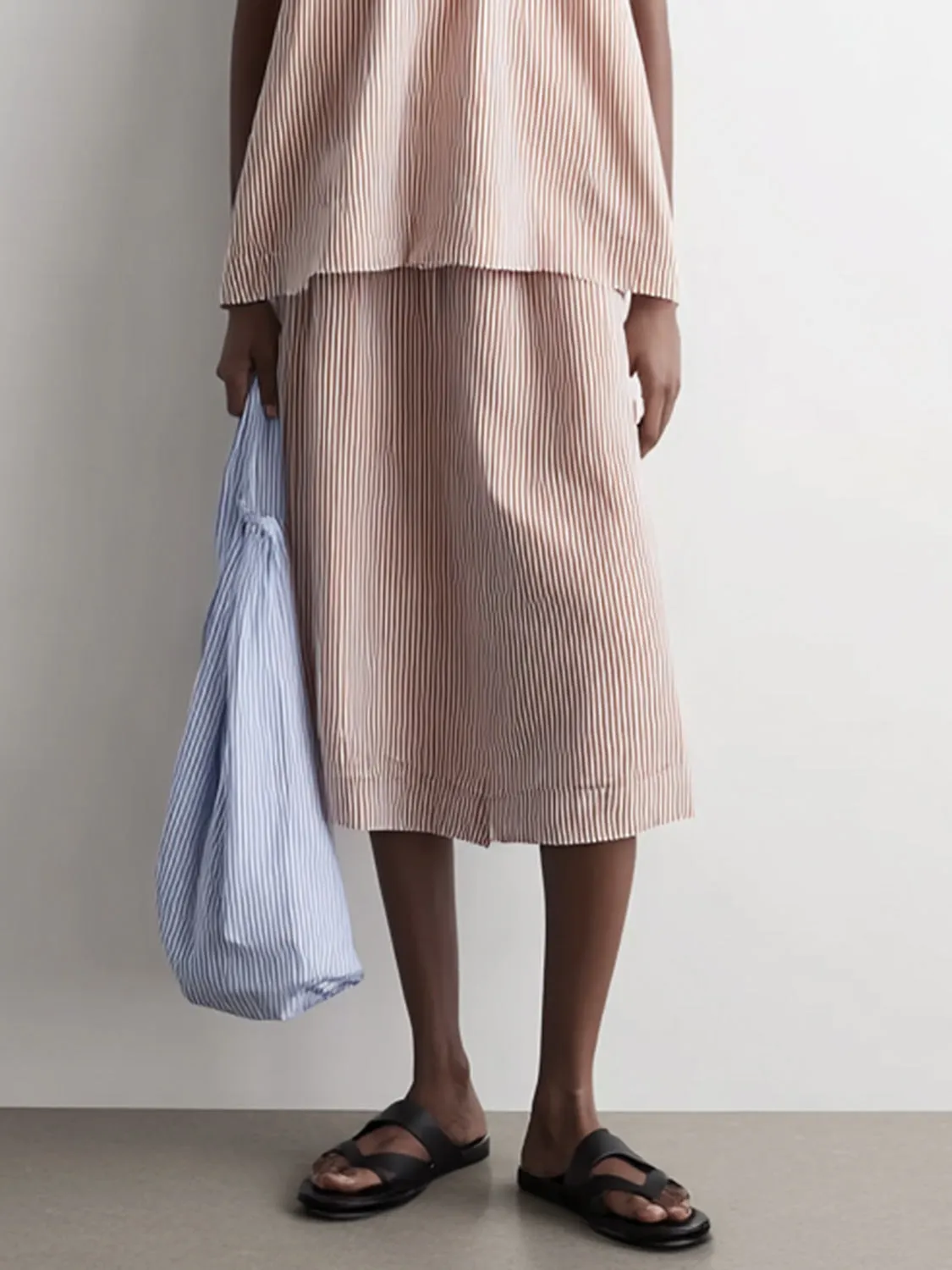 Stripe A-Line Maxi Skirts sold by Urban Revivo