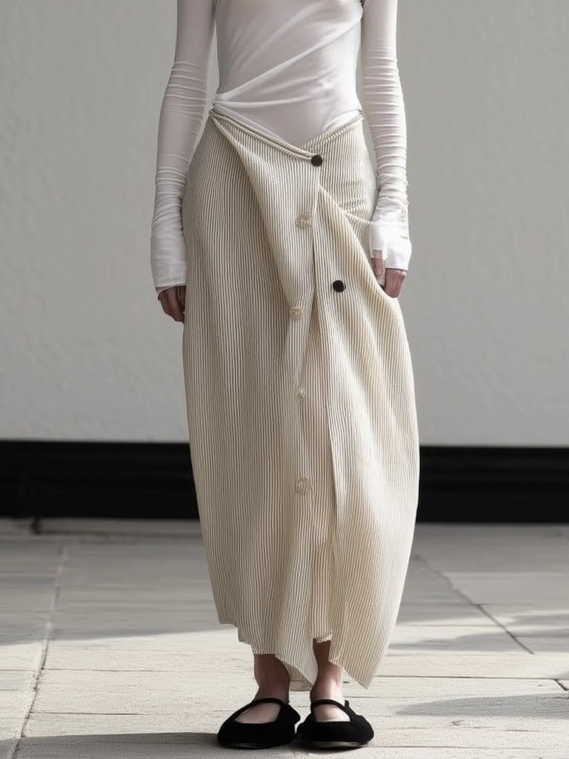 Irregular Hem Maxi Skirts sold by Urban Revivo