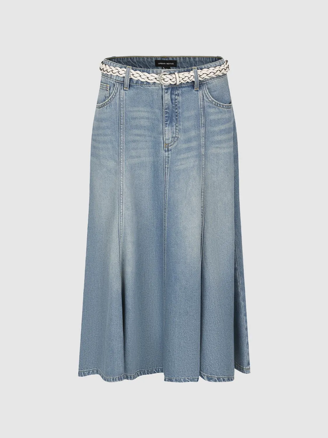 Denim Flared Skirts sold by Urban Revivo
