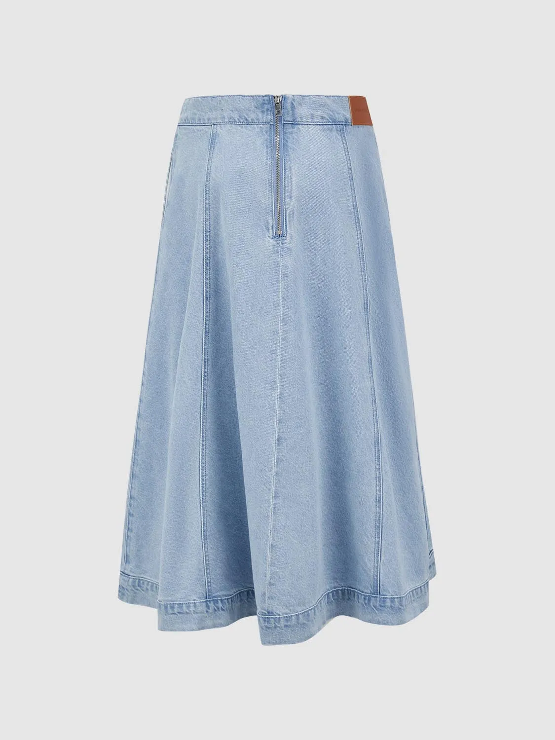 Denim Flared Maxi Skirts sold by Urban Revivo product image thumbnail 2