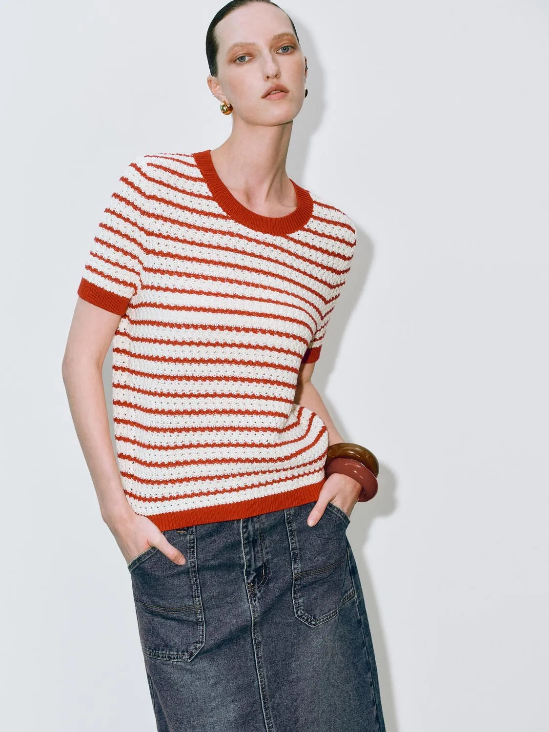 Knitted T-Shirts sold by Urban Revivo product image thumbnail 2