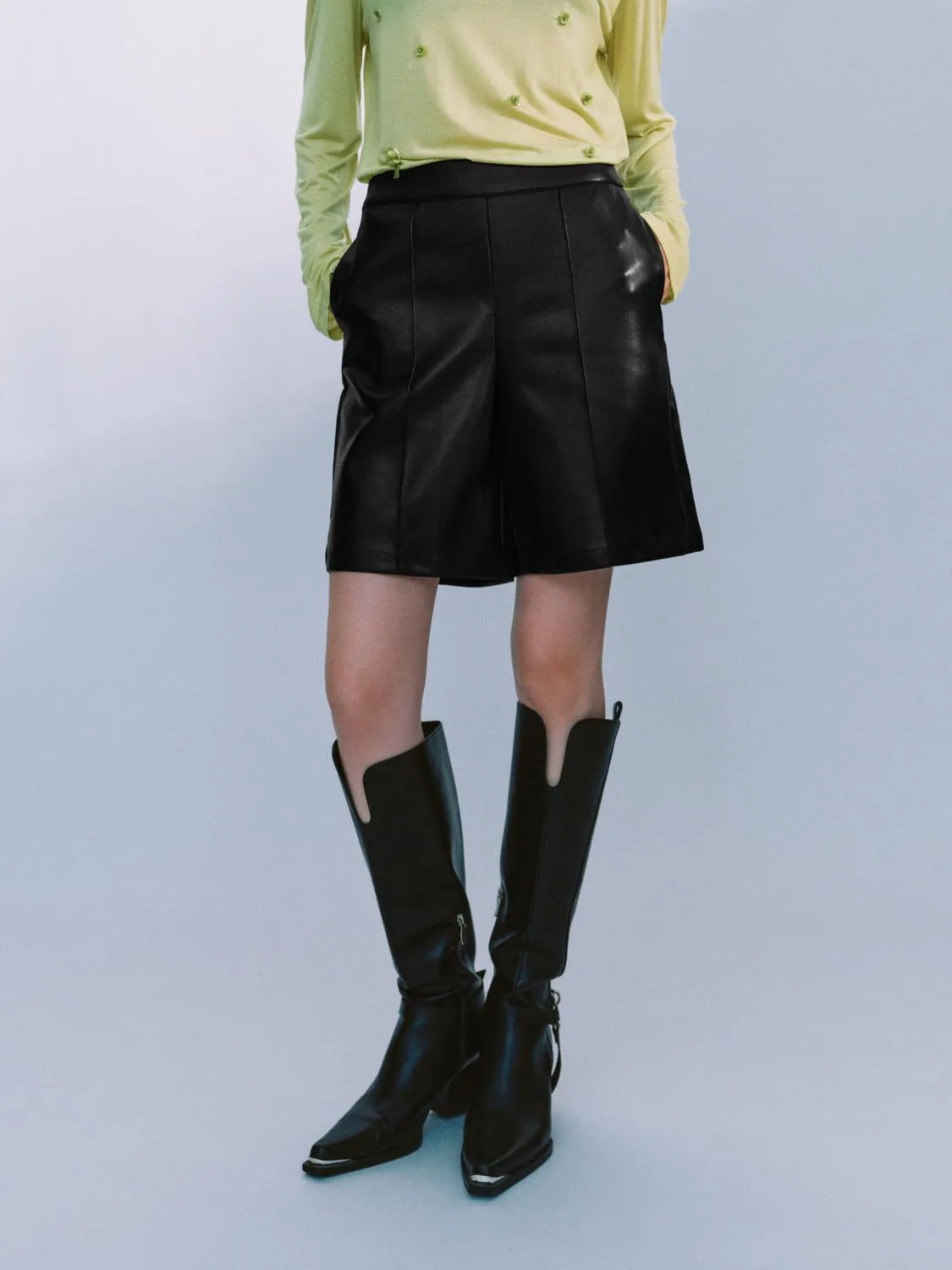 Vegan Leather Shorts sold by Urban Revivo product image thumbnail 2
