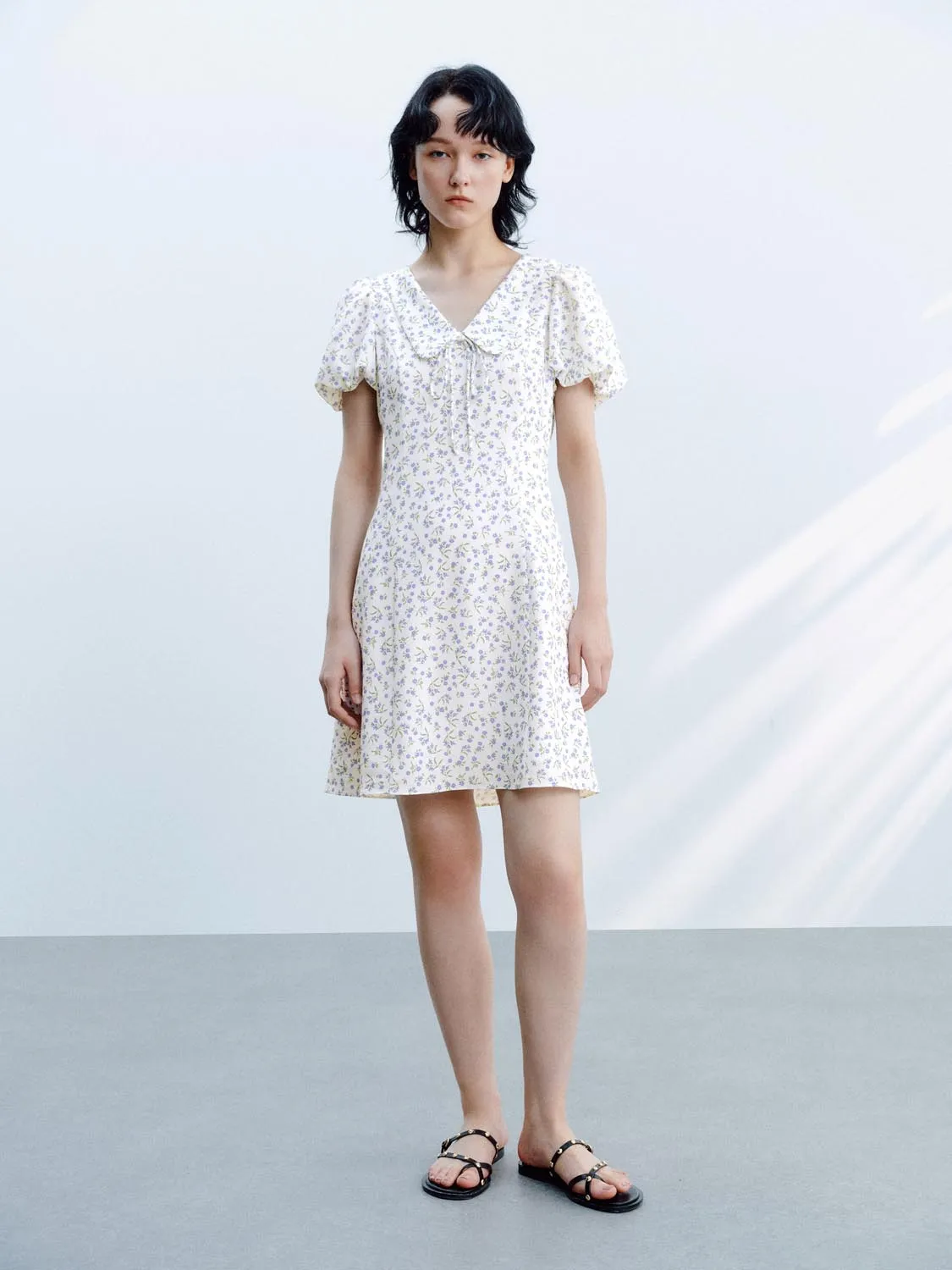 Floral Skater Mini Dresses sold by Urban Revivo product image thumbnail 4