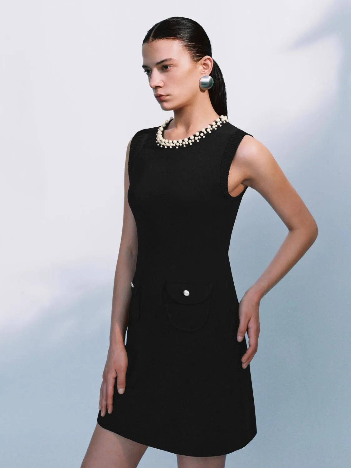 Knitted Beaded Mini Dresses sold by Urban Revivo product image thumbnail 2