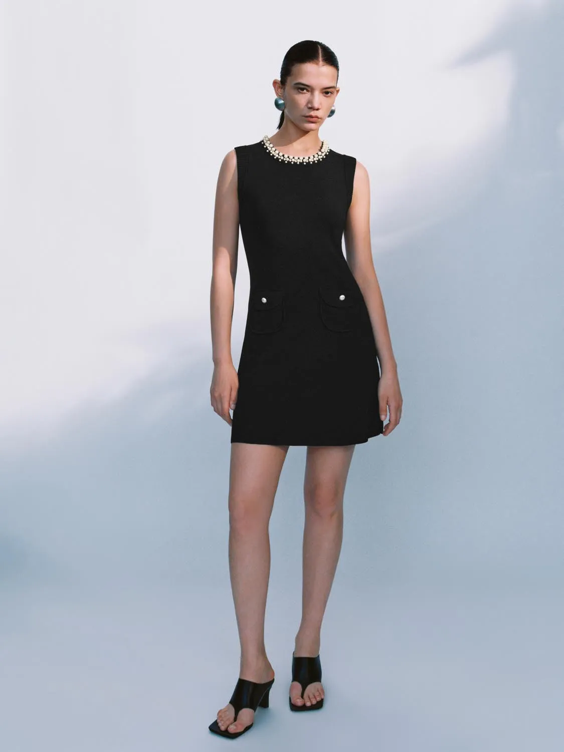 Knitted Beaded Mini Dresses sold by Urban Revivo product image thumbnail 4