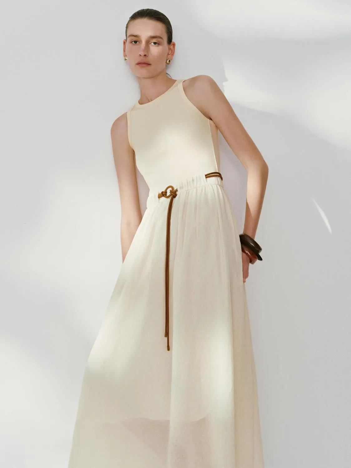 Belted Sleeveless Maxi Dresses sold by Urban Revivo product image thumbnail 5