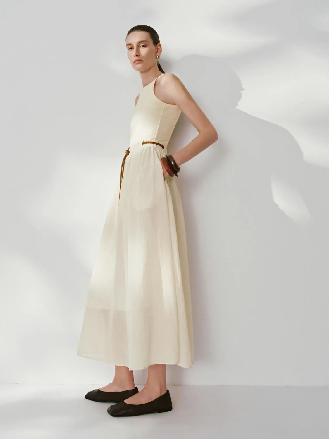 Belted Sleeveless Maxi Dresses sold by Urban Revivo product image thumbnail 4