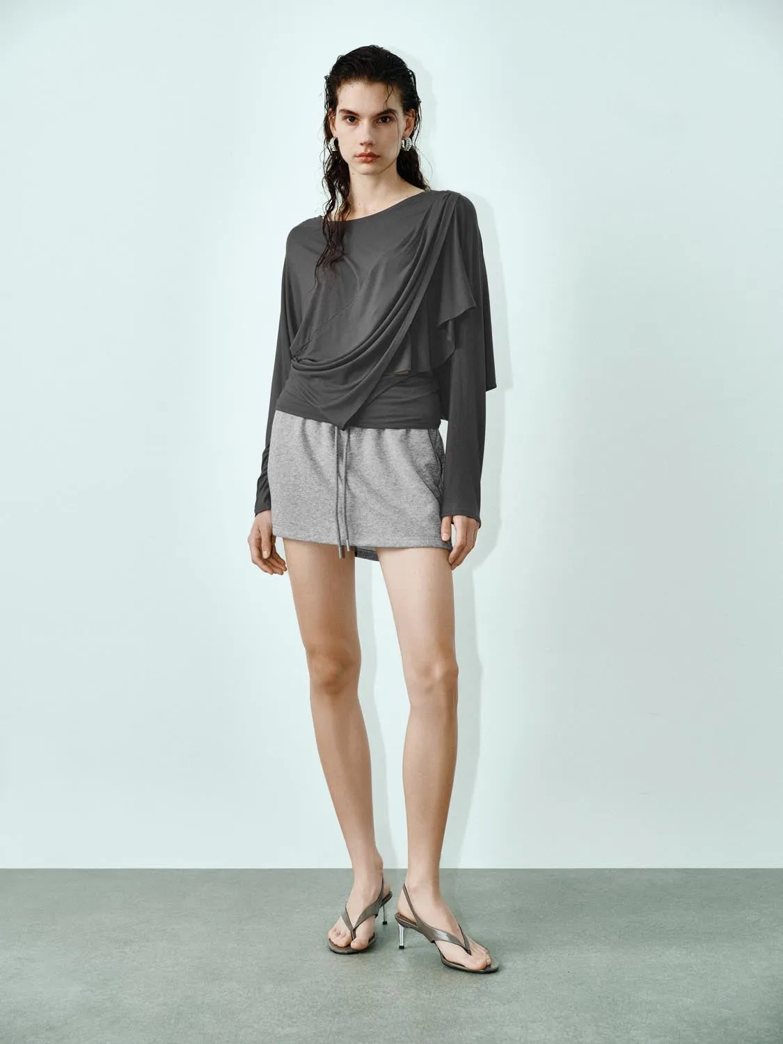 Ruched Long Sleeve T-Shirts sold by Urban Revivo product image thumbnail 4
