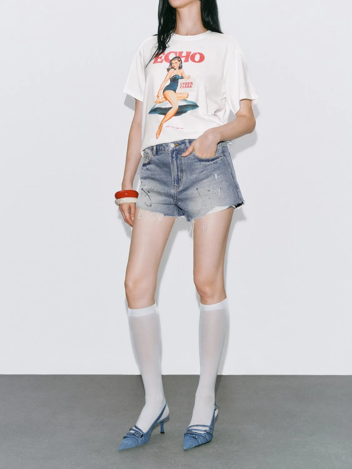 Vogue Denim Shorts sold by Urban Revivo product image thumbnail 3
